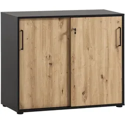 Möbelpartner Schiebetürenschrank »Aino« schwarz, 100.1x83.6x41 cm