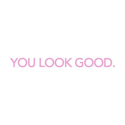Inspired Finds "You Look Amazing Mirror Vinyl Decal For Bathroom & Bedroom Inspiration you Look Good"" Pink 22.05 In"