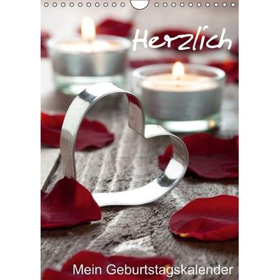 Herzlich-Mein Geburtstagskalender (Wandkalender immerwährend DIN A4 hoch)