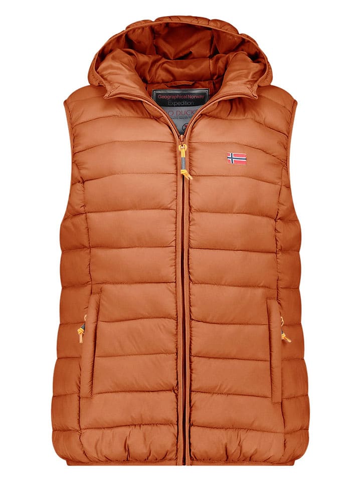 Geographical Norway Steppweste "Vatikolor" in Cognac - M