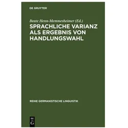 Sprachliche Varianz als Ergebnis von Handlungswahl, Fachbücher