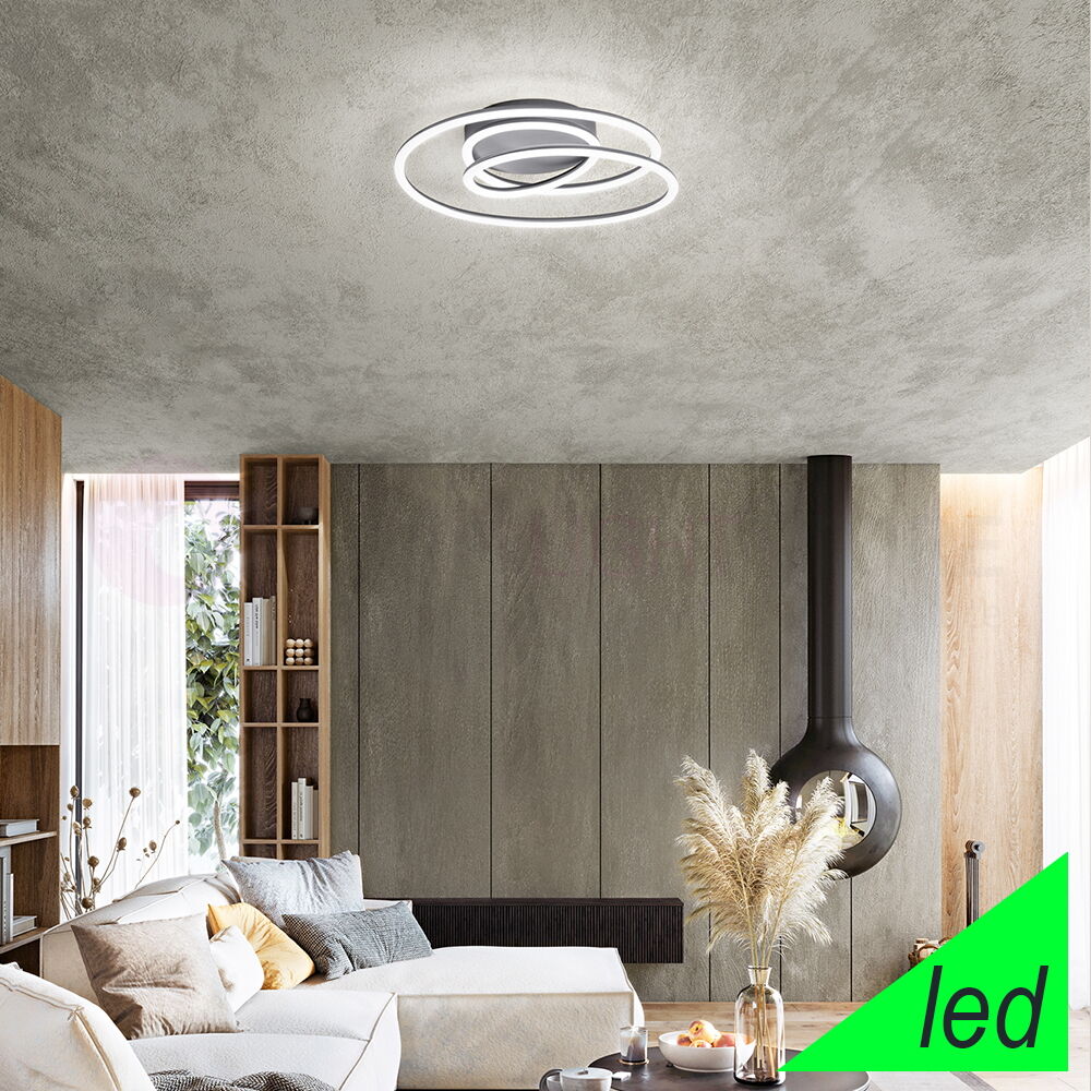 Perenz Spira 8152gmlc – Plafoniera Led 63w Dimmerabile Grigio Metallizzato