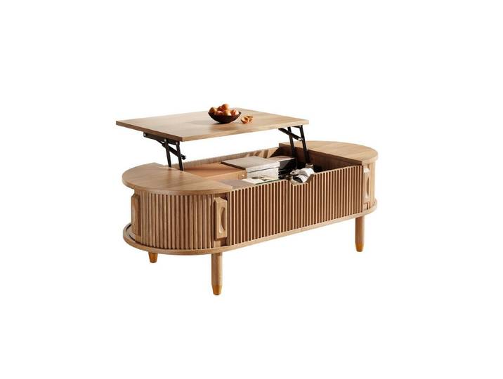 Fine Life Pro Couchtisch Couchtisch Hubtischplatte, 1 Tisch, MDF, Wohnzimmer