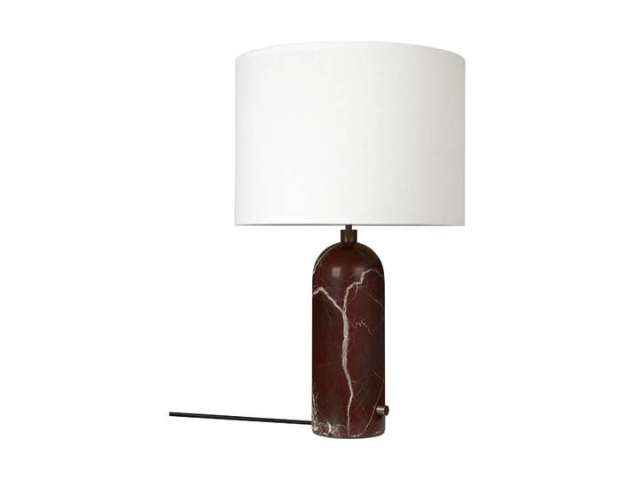 GUBI Lampe de table Gravity L Maroon marble-white
