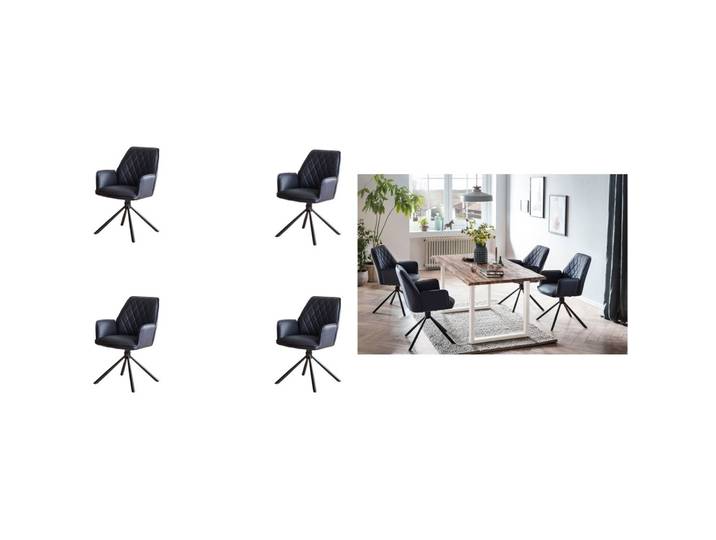Essgruppe Eats natur Akazie/Mikrofaser B 180 T 90 cm 4 - Essgruppe