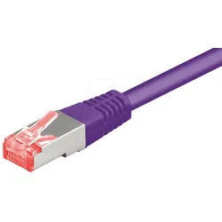 PATCH-C6 05 VT - 0,5 m Cat.6 PiMF-Patchkabel, violett, RJ45