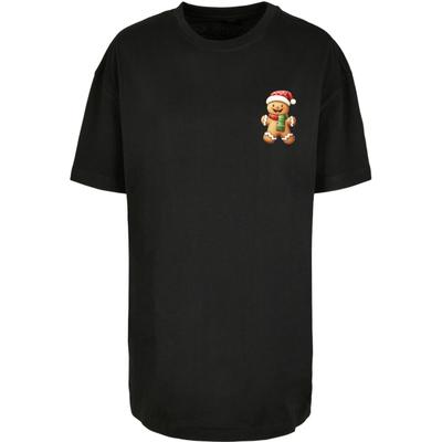 T-Shirt MERCHCODE "Merchcode Ladies Christmas Ginger Tee", Damen, Gr. S, schwarz, 100% Baumwolle, bedruckt, oversize, Rundhals, Shirts T-Shirt