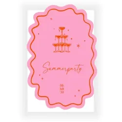 Einladungskarte Sommerparty: Cheers!