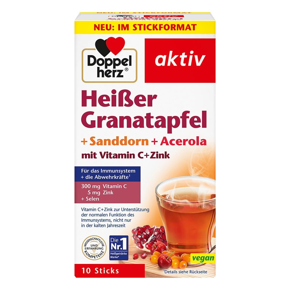 Queisser Pharma GmbH & Co. KG Doppelherz Heisser Granatapfel+sanddorn+acerola 09071467