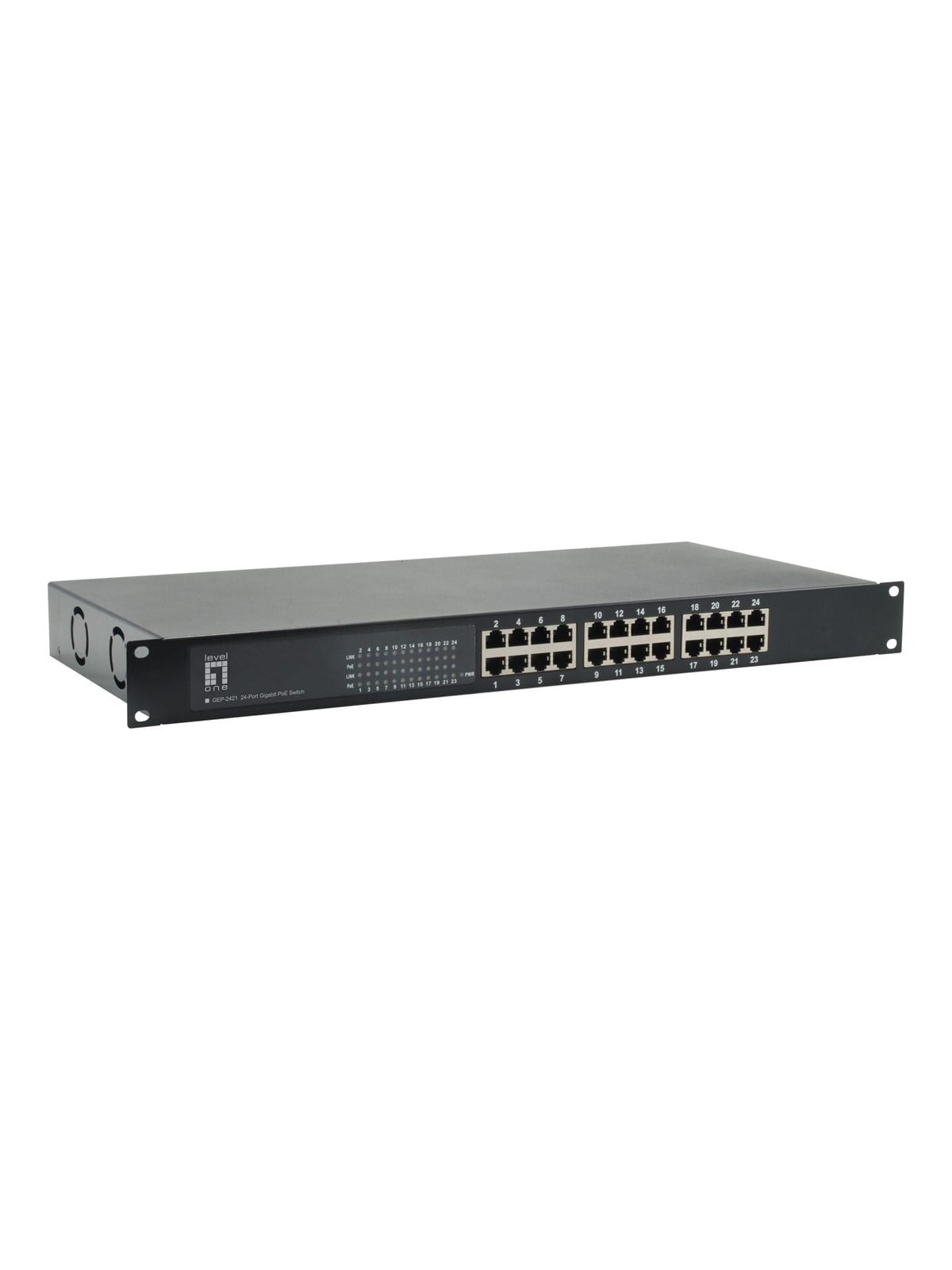 LevelOne GEP-2421W630 - switch - 24 porte - monterbar på stativ