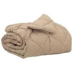 vidaXL Ganzjahresbettdecke Taupe 220 x 155 cm Mikrofaser