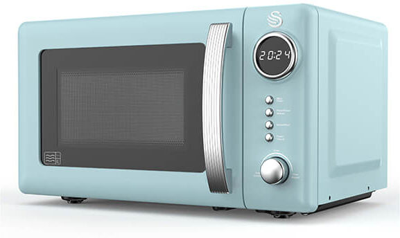 Swan Retro Revive Blue 800w Digital Microwave