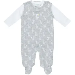 Feetje Strampler-Set Giraffen, grau, 56