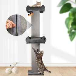 Rohrschneider XXL Kratzbaum FRIEDA – Kratztonne XXL   austauschbare Kratzmatten   stabil   extra breite Säule   Cord-Bezug waschbar   Kratzbaum für große, mittlere und kleine Katzen   Cord