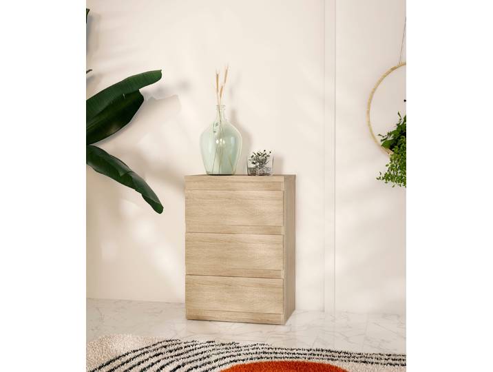 Kommode FORTE Edmore , braun (sonoma eiche), B:41,8cm H:61,5cm T:32,2cm, Holzwerkstoff, Sideboards, Kommode, Kommode, Boxspringbett, Stauraum