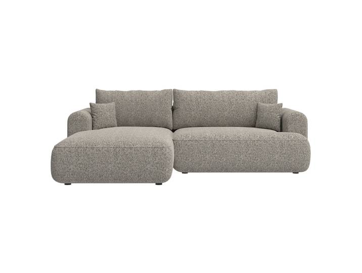 Ecksofa mit Schlaffunktion Ovo, L-förmig, dunkelbeige