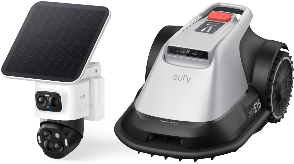 eufy Robotgrasmaaier E15 met eufyCam S4
