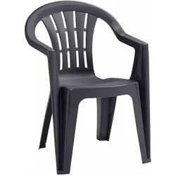 Allibert, Gartenstühle, Stapelsessel Cuba Fresh, 56x58x79 cm, Gestell und Flächen aus Kunststoff in graphit, aus 100% rec...