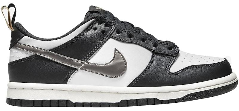 Nike Dunk Low Black White Metallic (GS) - EU 35.5