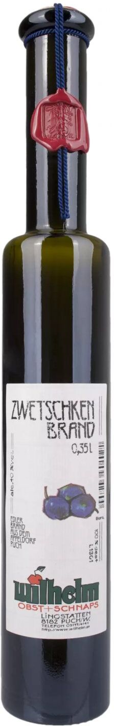 Wilhelm Spezialitäten Wilhelm Zwetschkenbrand 40% Vol. 0,35l