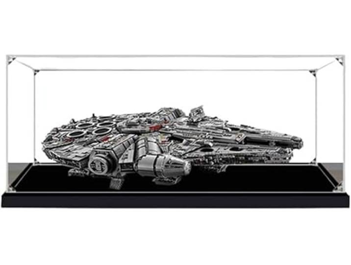 Caikbms Acryl Vitrine Kompatibel Mit Lego 75192 Millennium Falcon Bausatz, Schutz Staubdichte Vitrine Geschenk Für Modell, Transparente Vitrine (Nur Vitrine) A,2mm