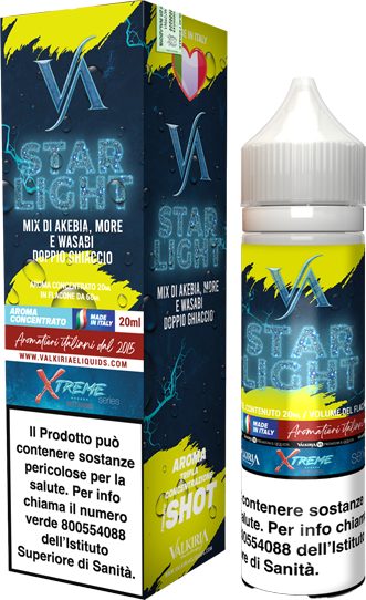 Valkiria Star Light Xtreme Liquido Shot 20ml Akebia Mora Wasabi Ghiaccio