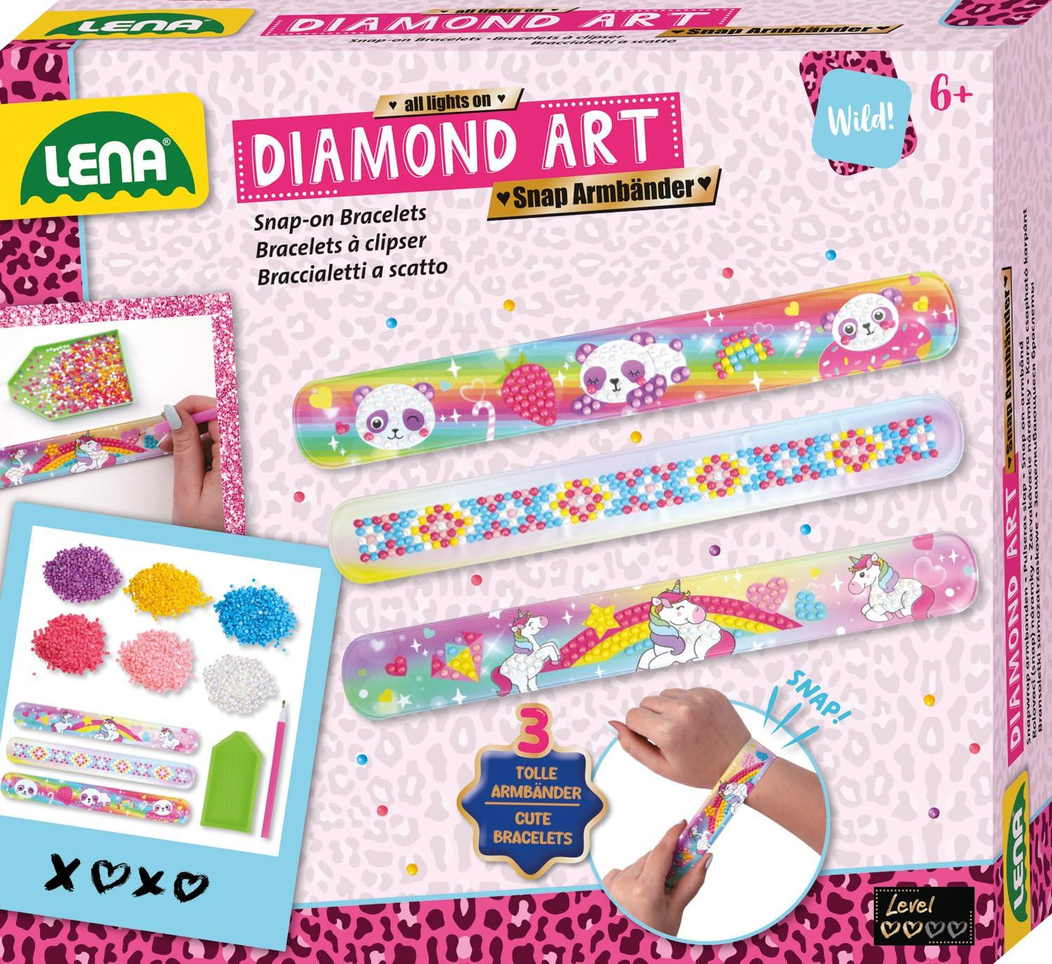 Lena 42726 Diamantverfset voor kinderen, meerkleurig