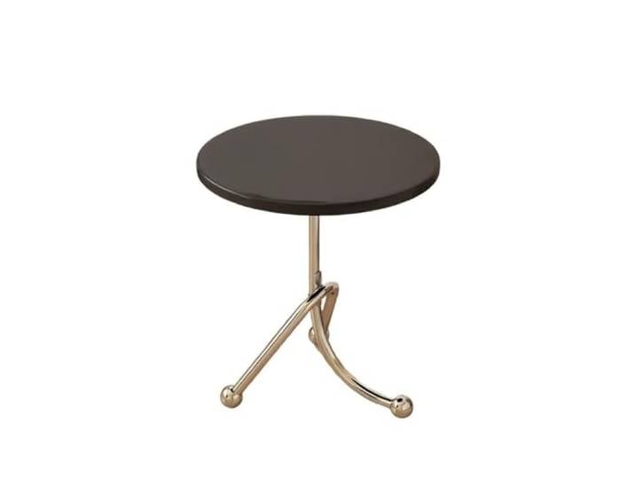Couchtisch im Landhausstil Kleiner Retro-Teetisch. runder Sofa-Beistelltisch(Schwarz,Groß)