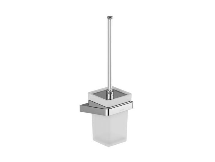 10° Brosse WC en verre avec support en métal, Chrome (X07P330)