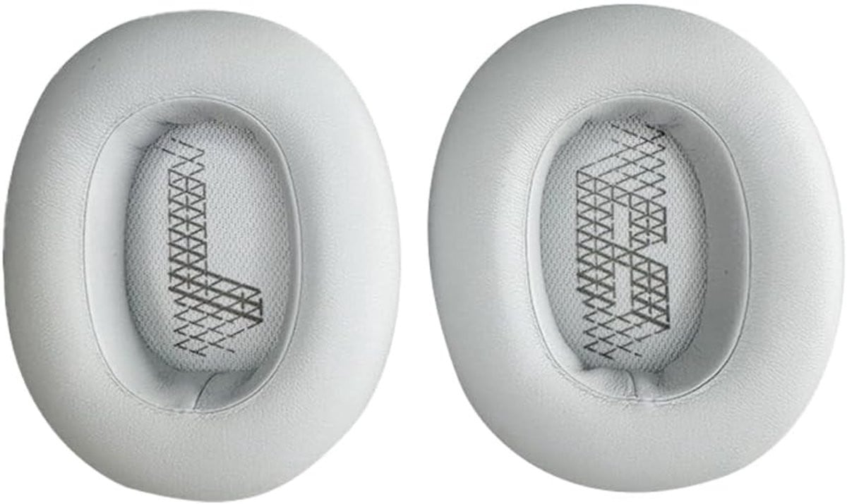 Vervangende oorkussens van zacht eiwitleer voor JBL E65, E65BTNC, Duet NC, Live 650, 660 BTNC en Live 650, 660 NC hoofdtelefoons - Wit