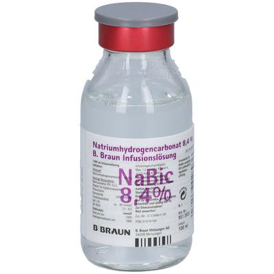 Natriumhydrogencarbonat B.Braun 8,4% Glas 100 ml Infusionslösung