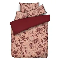 WINTERENGEL Wendebettwäsche Blumen / Paspel Mikrofaser Flanell Einzelbett, 4tlg.