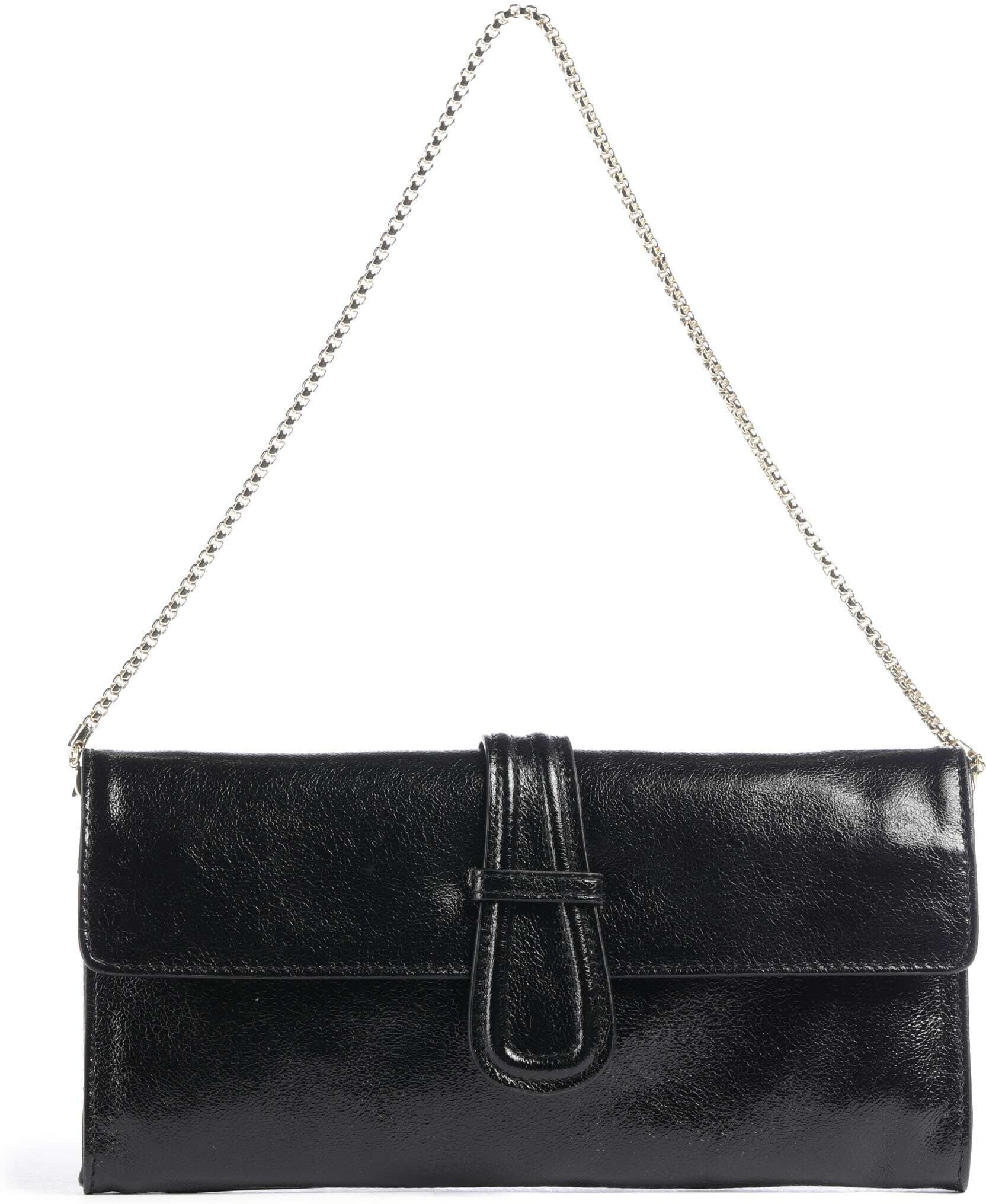 Abro Mimosa Luna Schultertasche aus Leder, schwarz