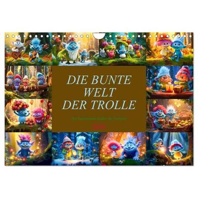 Die bunte Welt der Trolle (Wandkalender 2026 DIN A4 quer), CALVENDO Monatskalender