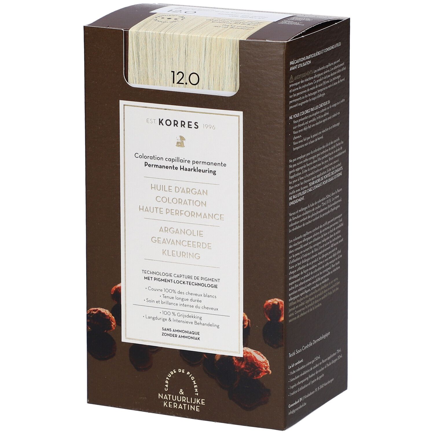Korres Argan Oil Advanced Colorant 12.0 Special Blonde 1 St Kombipackung
