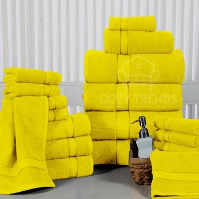COZY TRENDS 18PC Bath Towel Set 100% Long Stapled Cotton Thick Absorbent Soft 600 GSM