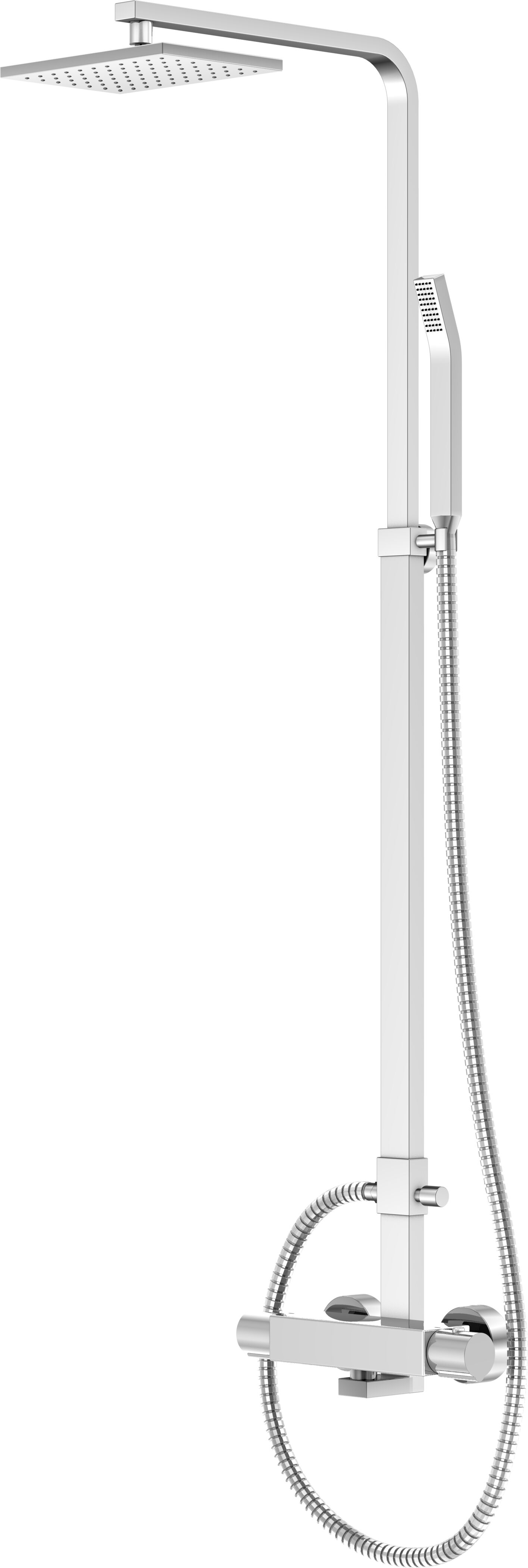 Steinberg Série 120 set de douche 12027201 avec mitigeur thermostatique Série 120 , douche pluie / à main, chrome