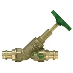 Schlösser Freistromventil mit steigende Spindel mit Entleerung (Press) 22 mm