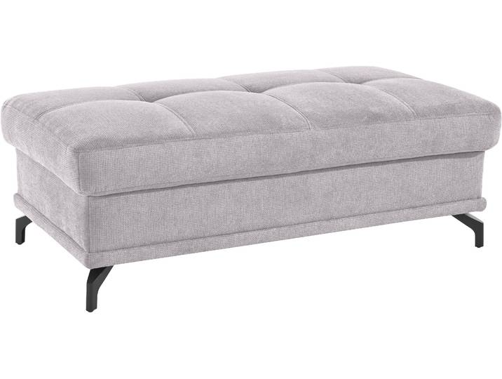 Polsterhocker OTTO HOME Costello, B: 133 cm , silber, B:133cm H:47cm T:72cm, 100% Polyester;Samtoptik (100% Polyester), Hocker, Polsterhocker, individuell zu kombinieren, Federkern