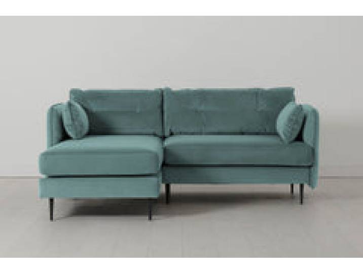 Model 19 Dreisitzer Chaiselongue-Sofa (Links), Bergblau
