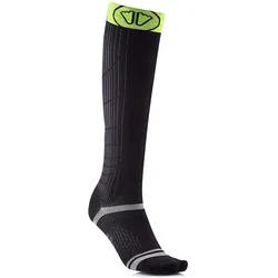 Sidas, Unisex, Sportsocken, Endurance Racing Knee (44 - 46), Schwarz, Gelb