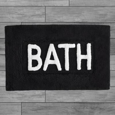 "Jean Pierre Novelty Cotton ""BATH"" 21 x 34 in. Rug"