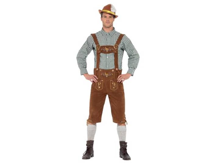Smiffys Deluxe Traditional Hans Bavarian Costume, Green