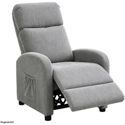 HTI-Living, Sessel, Liegesessel Jasna Cord Grau