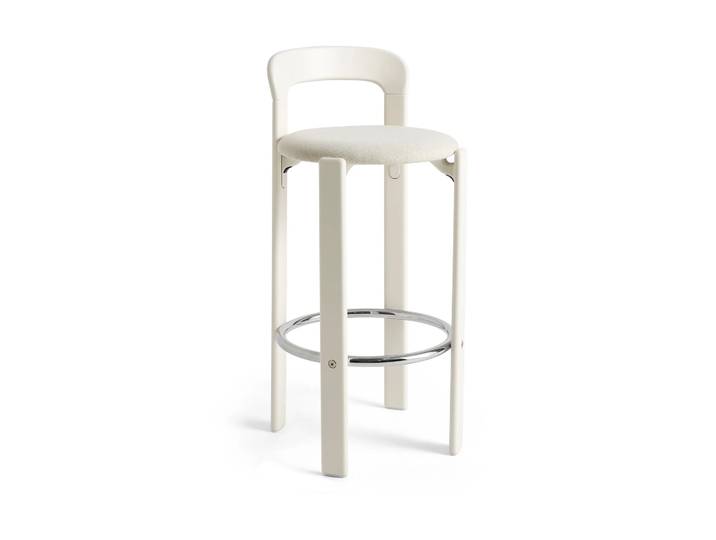 HAY Rey gepolsterter Barhocker 75 cm Mode 011-cream white