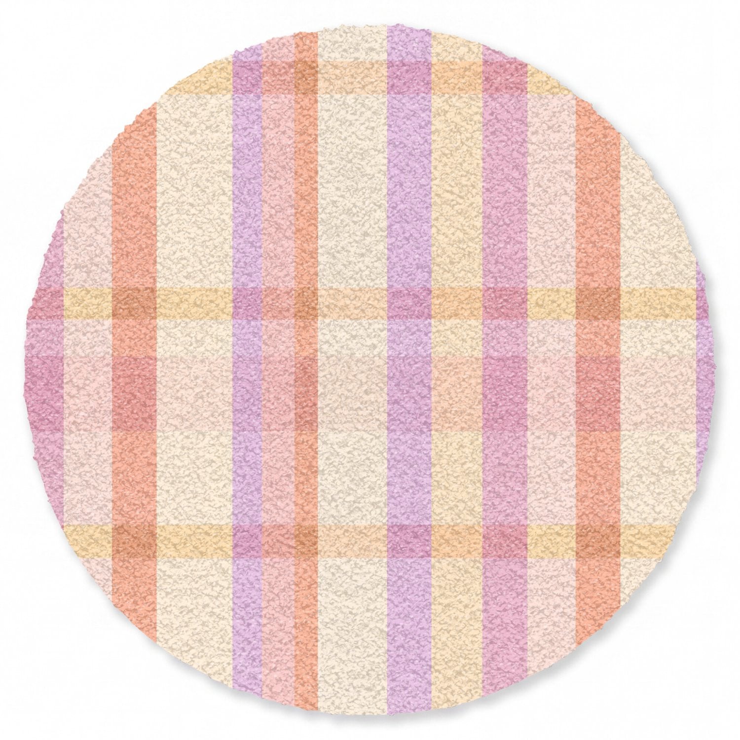 MuchoWow Ronde Deurmat Pastel Geometrisch - Diameter: 90 cm