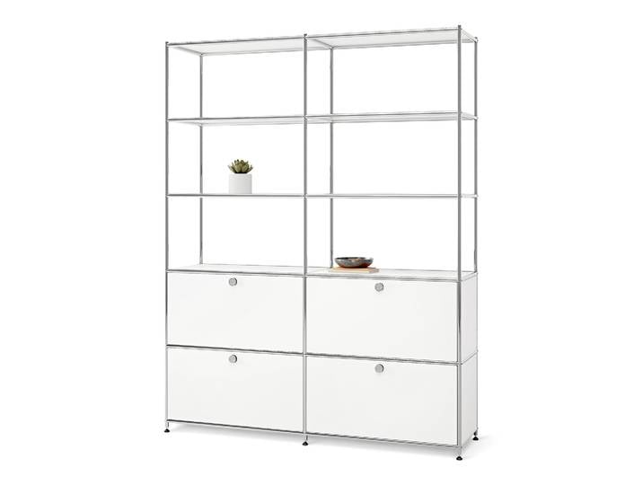 Tchibo - Hohes Regal Metall »Cn3« mit 4 Klappenfächern - 152x40x195cm - chrom -