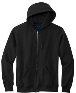Volunteer Knitwear VL130ZH Chore Fleece Full-Zip Hoodie in Deep Black size 4XL   Cotton/Polyester Blend