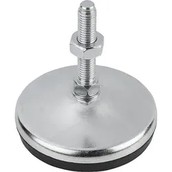 STELLFUß, FORM:A M16X100, D=50, STAHL, KOMP:GUMMI