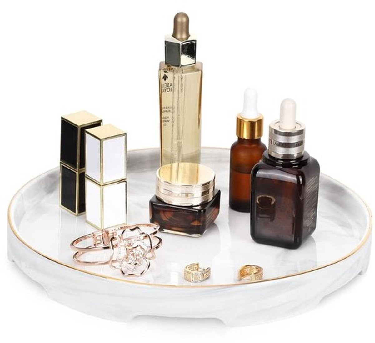 Dailygoods Decoratief Dienblad Marmer Hoogwaardig Keramiek